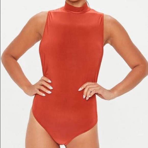 Missguided Burnt Orange Bodysuit - Picture 1 of 2